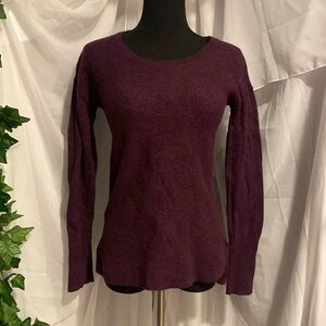 Tahari Maroon Extra Fine Merino Wool Sweater
